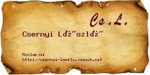Csernyi László névjegykártya